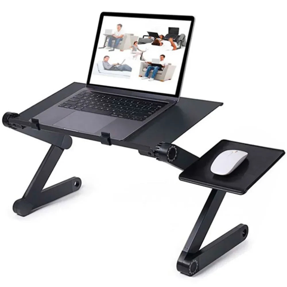 Soporte ajustable para portátil, soporte de escritorio con patas giratorias de 360°, soporte para portátil